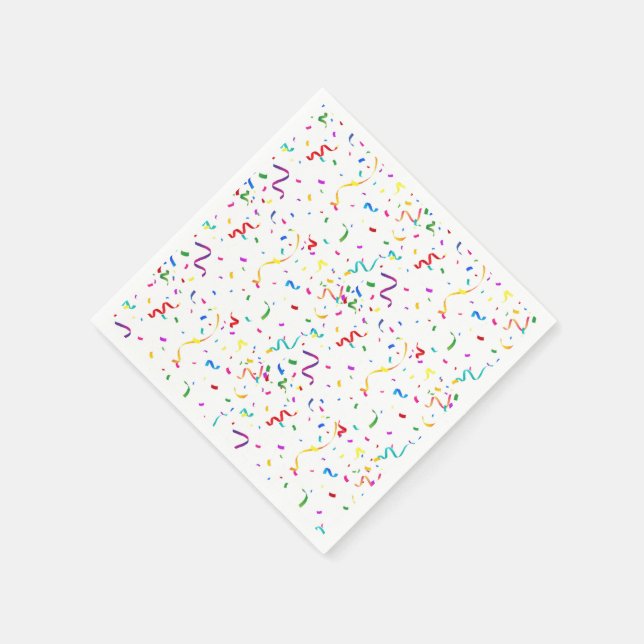 Rainbow confetti anniversaire serviettes en papier (Coin)