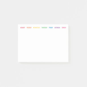 Rainbow Days of the Week Post-it® Notes