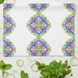 Rainbow Diamond Motif Boho Cuisine / Serviette de