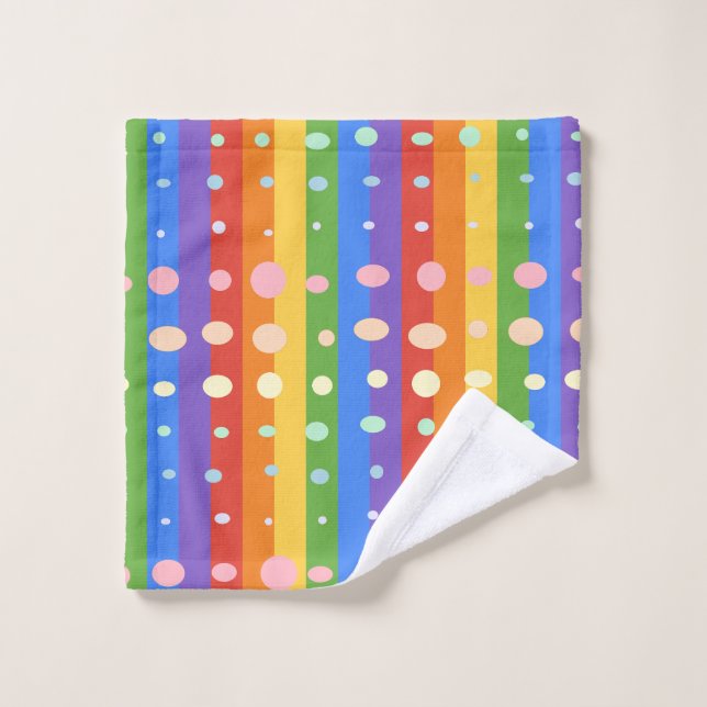 RAINBOW DOT STRIPES (Gant de toilette)
