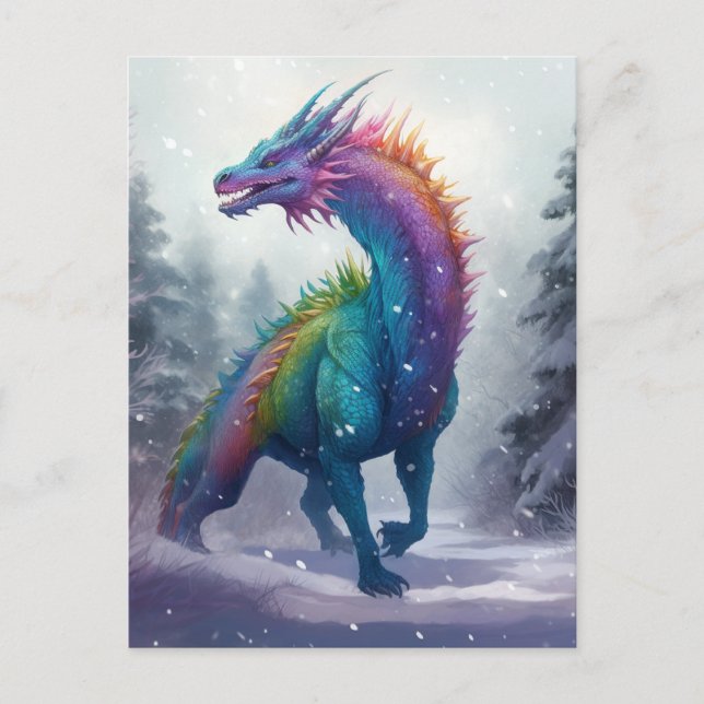 Rainbow Dragon Dans La Carte Postale Art Imaginair (Devant)