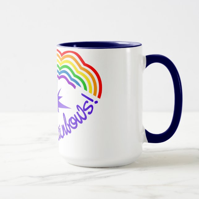Rainbow Farts tasse - choisir style et couleur (Droite)