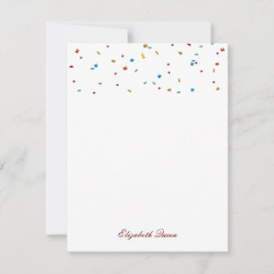 Rainbow Faux Foil Confetti Invitation Papeterie