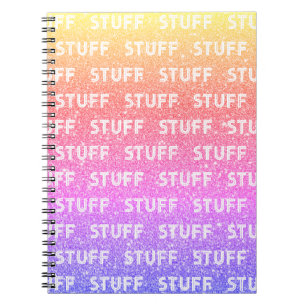 Rainbow Faux Sparkle Stuff 1980s Style Carnet