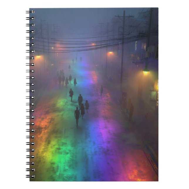 Rainbow Fog City Street Carnet (Devant)