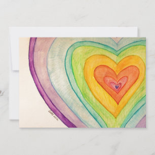 Rainbow Friendship Hearts Invitation ou invitation