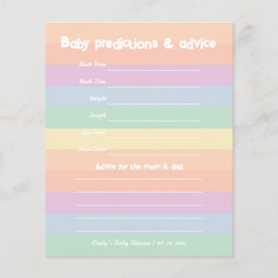 Rainbow Genre Neutre Baby shower de Guesser Jeu