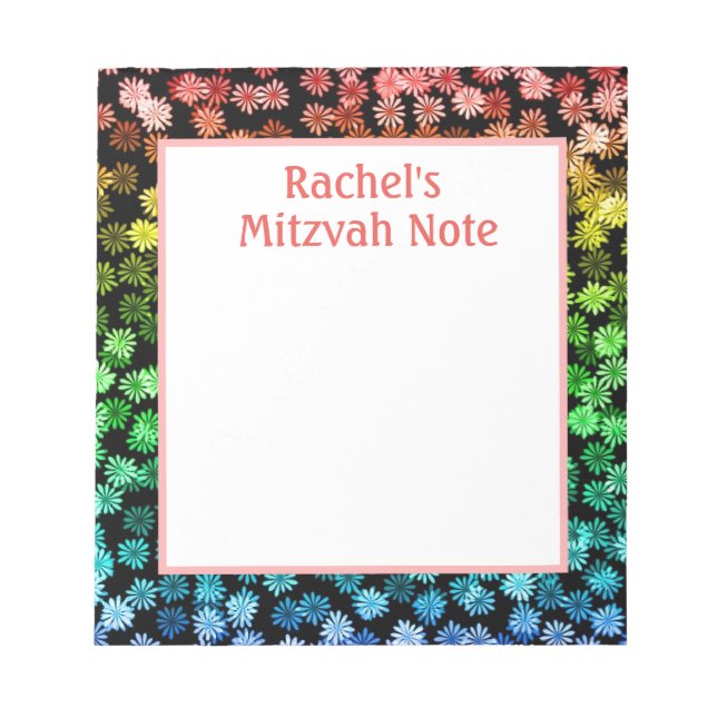 Rainbow Girls Mitzvah Notes Bloc-notes (Devant)