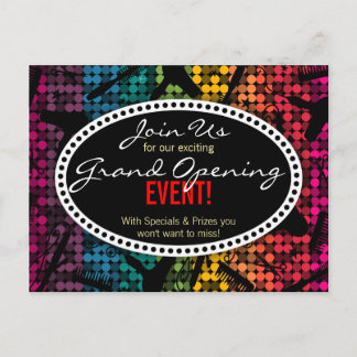 Rainbow Glam Custom Hair Salon Event Carte postale
