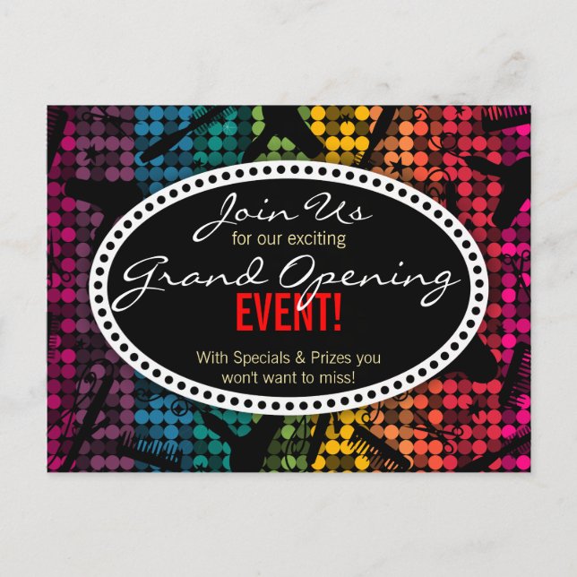 Rainbow Glam Custom Hair Salon Event Carte postale (Devant)