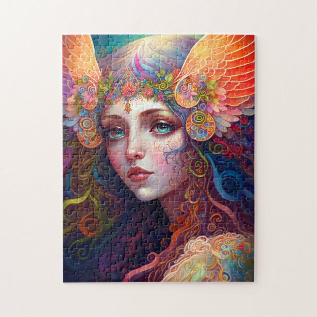 Rainbow Goddess Imaginaire Art Jigsaw Puzzle (Vertical)