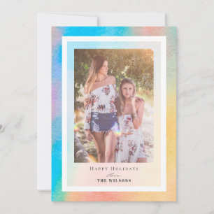 Rainbow Gradient Noël Carte photo