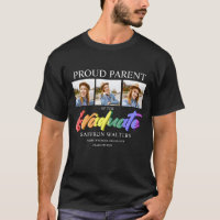 Rainbow Graduate 3 Photo Graduation T-Shirt