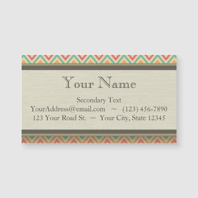 Rainbow Grunge Zigzag Chevrons (Devant)