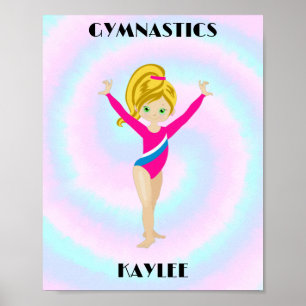 RAINBOW GYMNASTICS GYMNAST Poster personnalisé