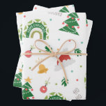Rainbow Happy Christmas wraps feuilles de papier<br><div class="desc">Je suis fier de tous mes designs, Si vous avez des questions, si vous voulez des modifications personnalisées à la conception, ou si vous voulez des éléments de coordination pour correspondre et avoir besoin de moi pour le créer, s'il vous plaît contacter Megan avec Emma Sue Bow-tique directement à megan@emmasuebowtique.com....</div>