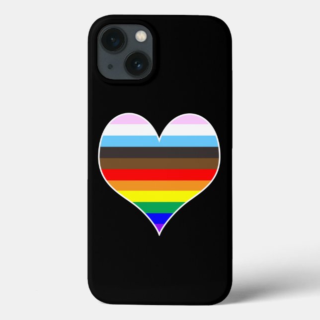 Rainbow Heart Coque-Mate coque iphone (Verso)