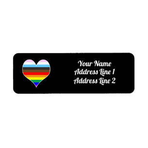 Rainbow Heart Étiquette