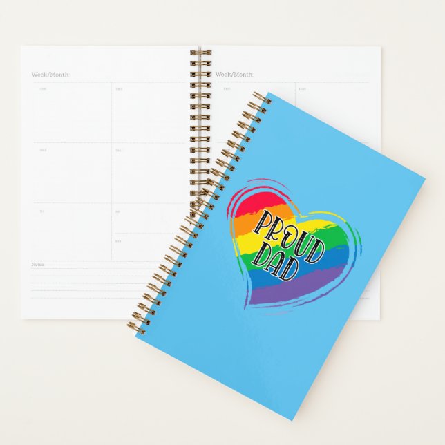 Rainbow Heart Flag Fier papa LGBT Gay pride Mois (Devant avec enveloppe)