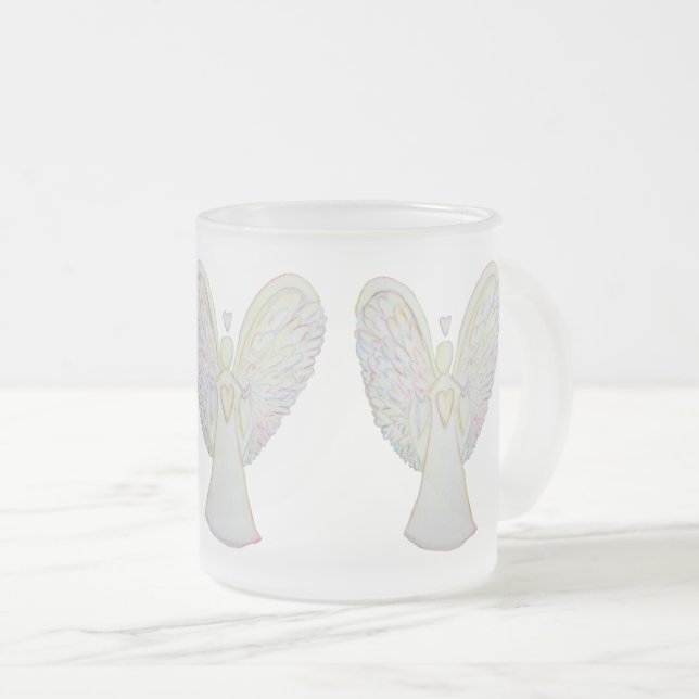 Rainbow Heart Guardian Angel Coffee Cup ou Mug (Devant droit)