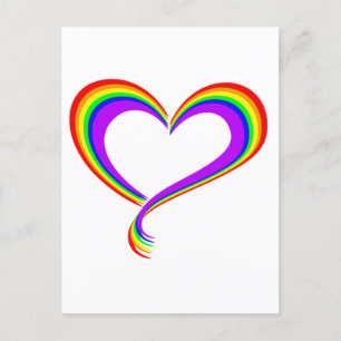 Rainbow heart   LGBTQ+ Pride carte postale