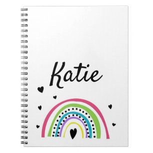 Rainbow Heart Little Girl Spiral Carnet photo