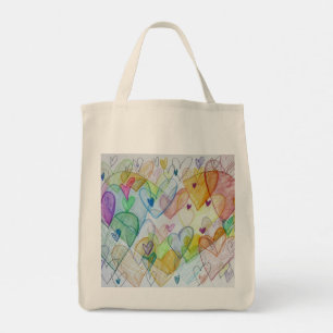 Rainbow Hearts Art Sacs fourre-tout inspirés