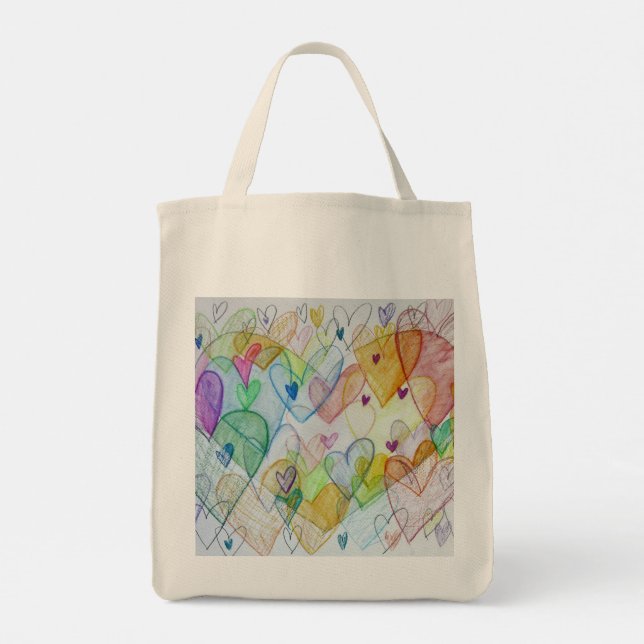 Rainbow Hearts Art Sacs fourre-tout inspirés (Dos)