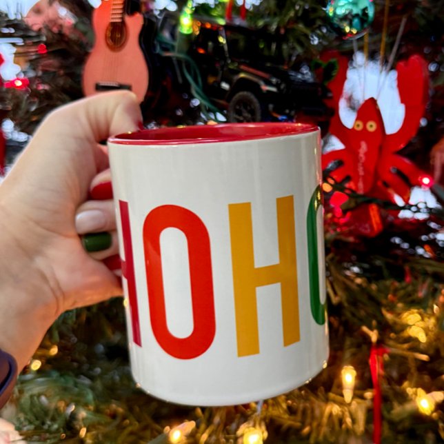 Rainbow HoHoHo Père Noël Mug pour un peu de Noël J (Créateur téléchargé)