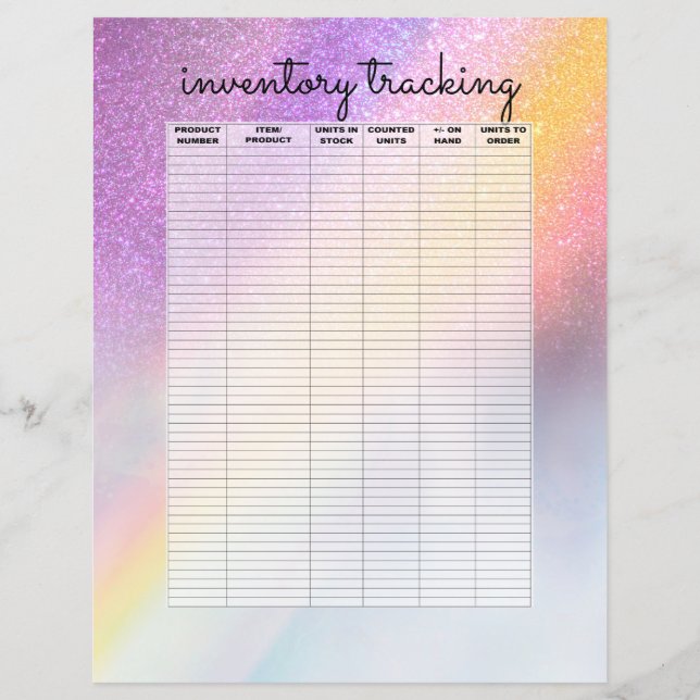 Rainbow Holograph Parties scintillant Ombre Busine (Devant)