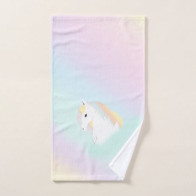 Rainbow Horse Unicorn Equestrium Girly (Serviette à main)