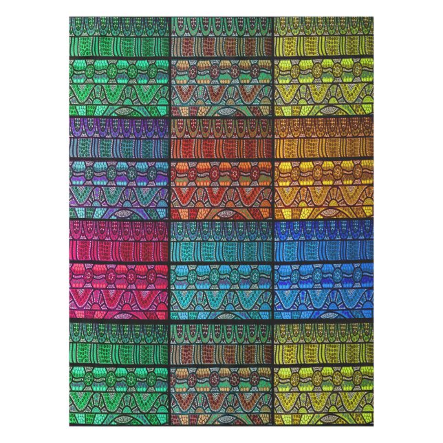Rainbow Journey Art autochtone nappe (Devant)