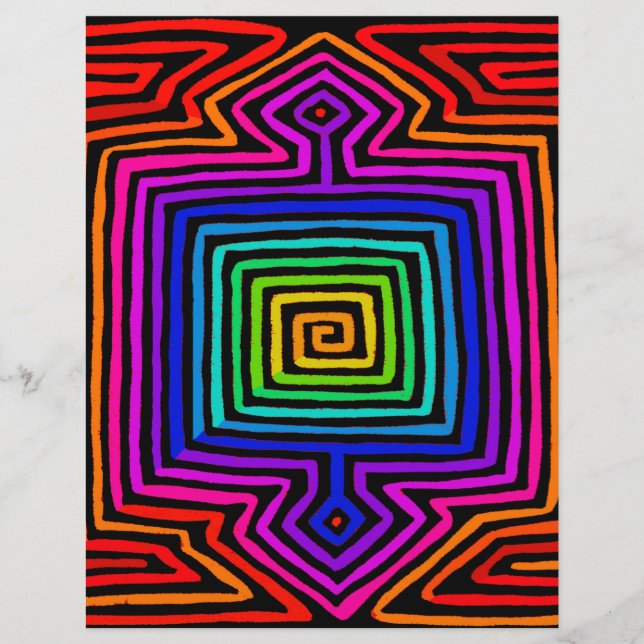 Rainbow Kuna Indian Mola (Devant)