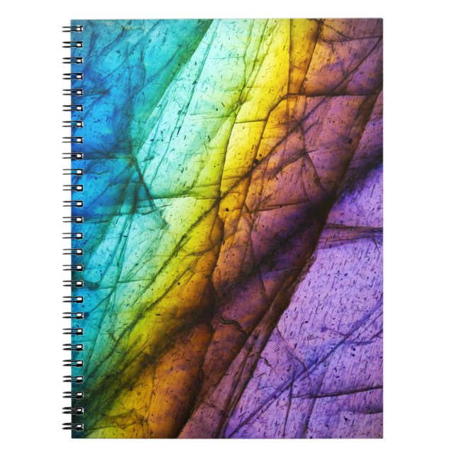 Rainbow Labradorite Crystal Gemstone Love Journal (Devant)