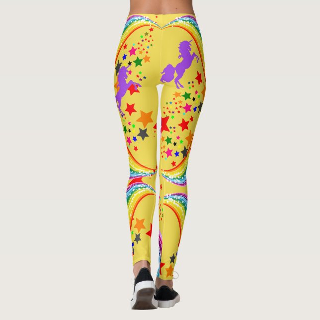 Rainbow Leggings Unicorn Personnaliser Pantalons Y (Dos)