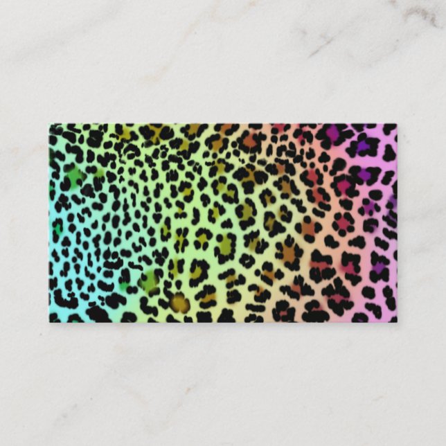 Rainbow Leopard Carte de visite (Devant)