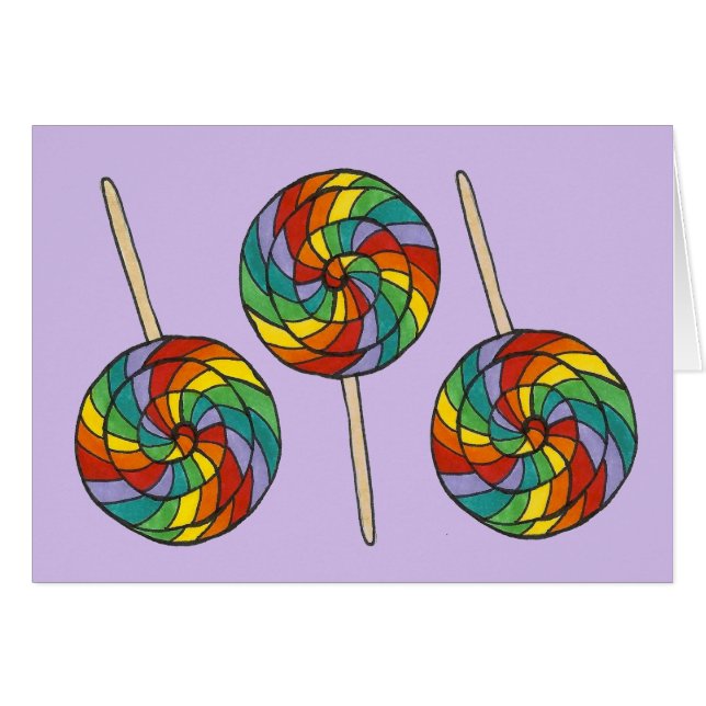 Rainbow Lollipop Candy Fierté Lolly Purple (Devant horizontal)