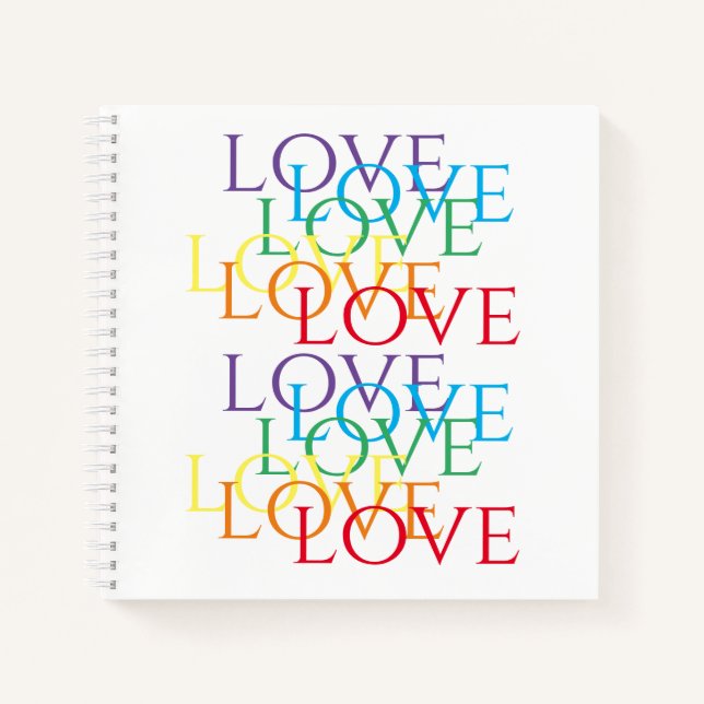 RAINBOW LOVE 8.5x8.5 Carnet spiral (Devant)