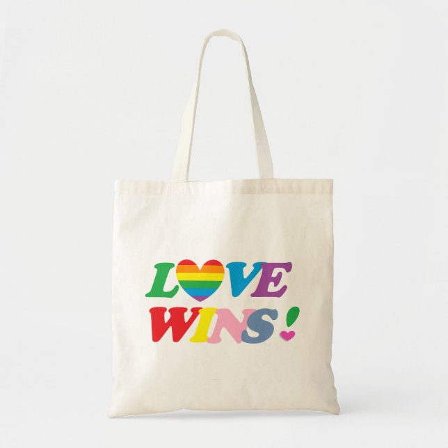 Rainbow Love gagne le Sac fourre-tout de coeur (Devant)