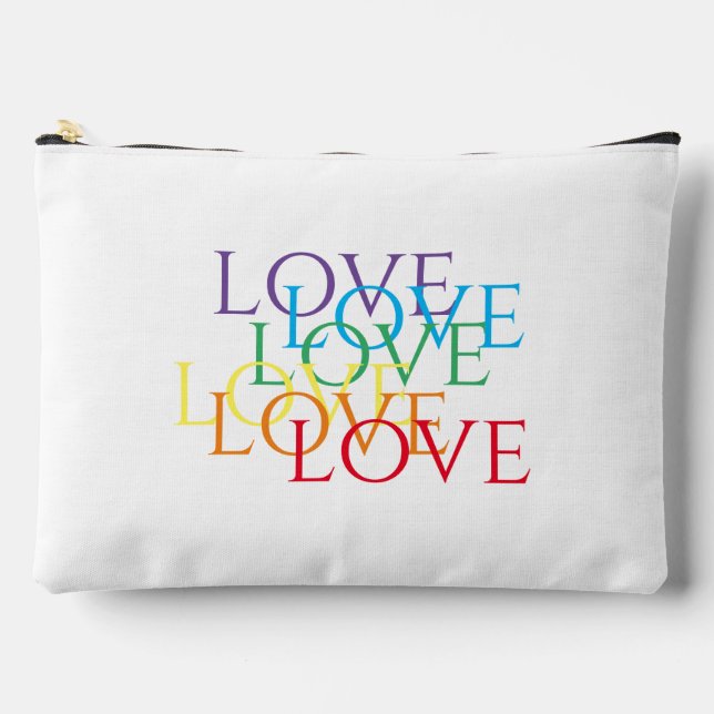 RAINBOW LOVE Grand sac de poche d'accessoires (Recto)