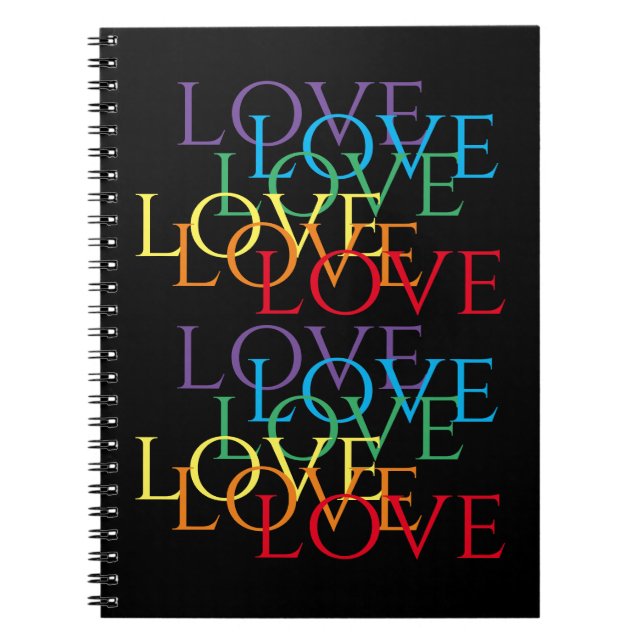 RAINBOW LOVE II 6,5x8,75 Carnet spiral (Devant)