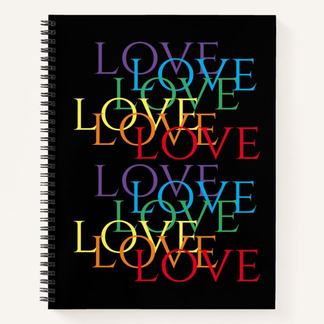 RAINBOW LOVE II 8,5x11 Carnet spiral (Devant)