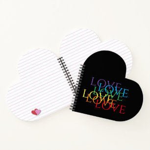 RAINBOW LOVE II Carnet en forme de coeur