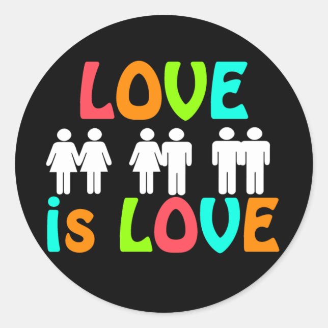 Rainbow Love is Love Lapel Stickers (Devant)