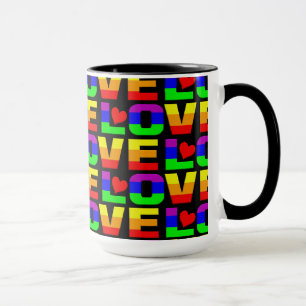 Rainbow Love mug - choisir style & couleur