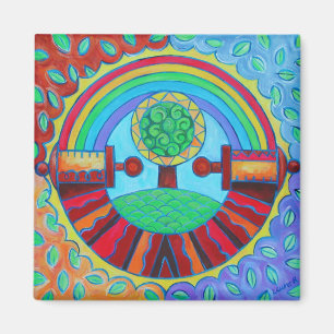 Rainbow Mandala Magnet