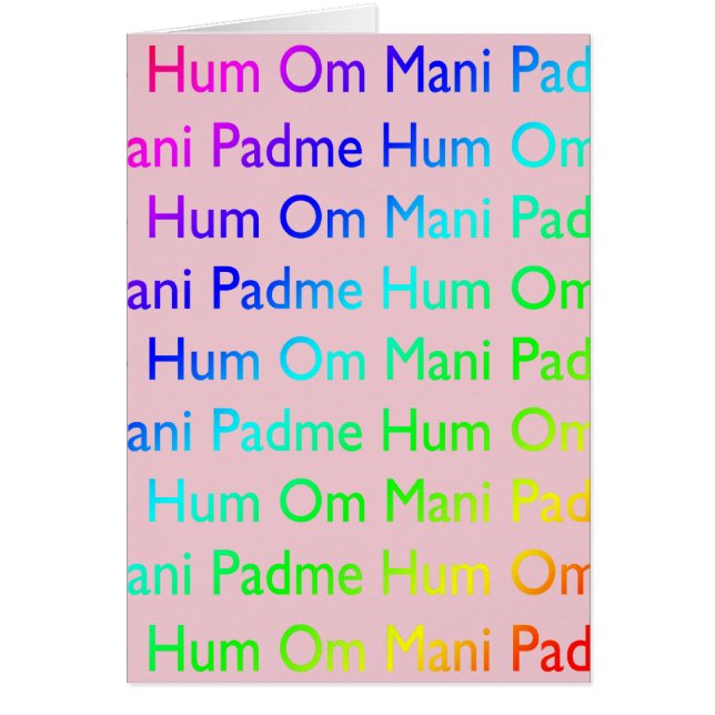 Rainbow Om Mani Padme Hum (en rose) (Devant)