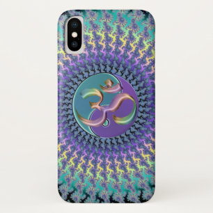 Rainbow Om Yin-Yang Fractal iPhone X Coque