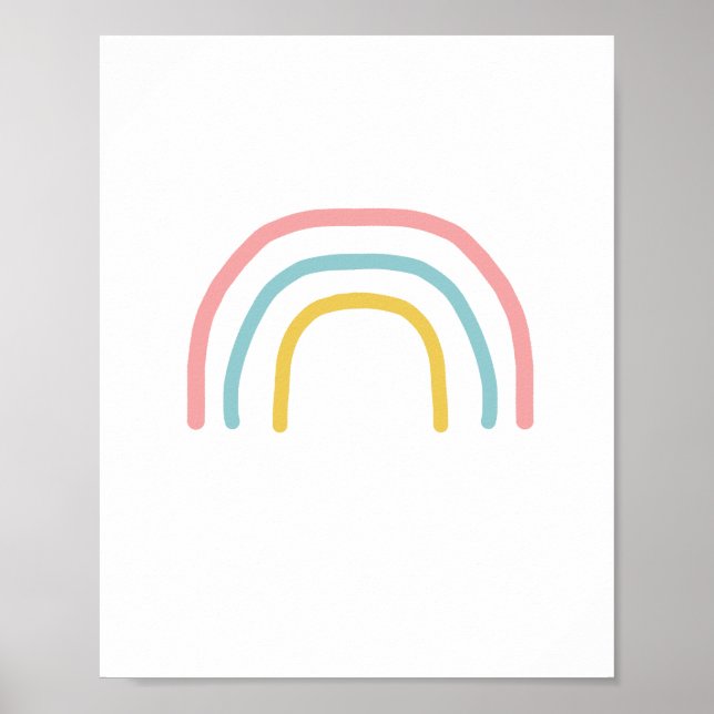 Rainbow Pastel Painting Poster (Devant)