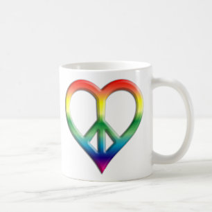 Rainbow Peace et Love Mug